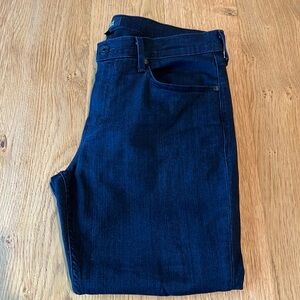 PAIGE Men's Slim Straight Jeans in Dark Indigo Blue